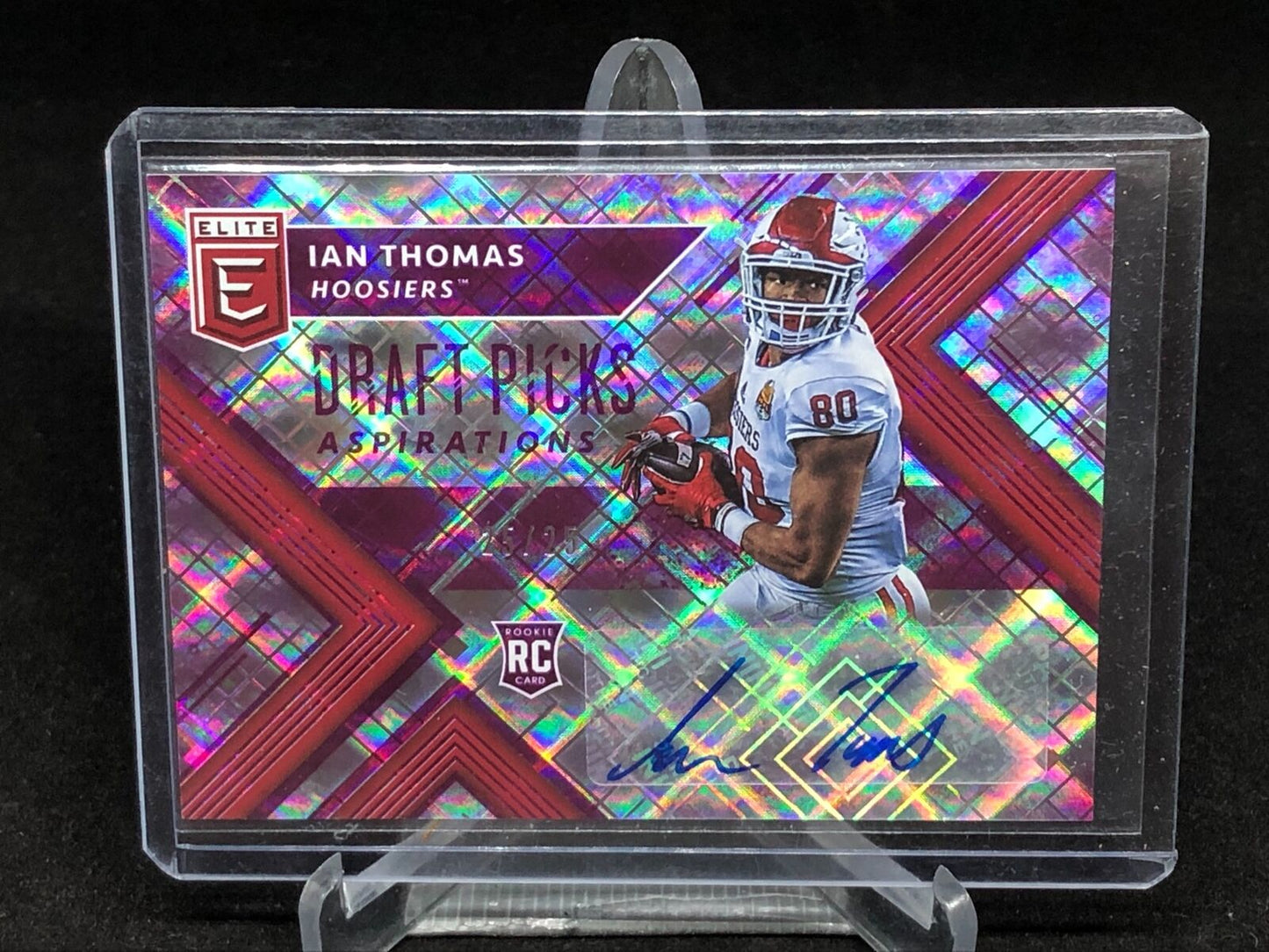 IAN THOMAS 2018 PANINI ELITE DRAFT PICKS ASPIRATIONS AUTO RC #D 25/25