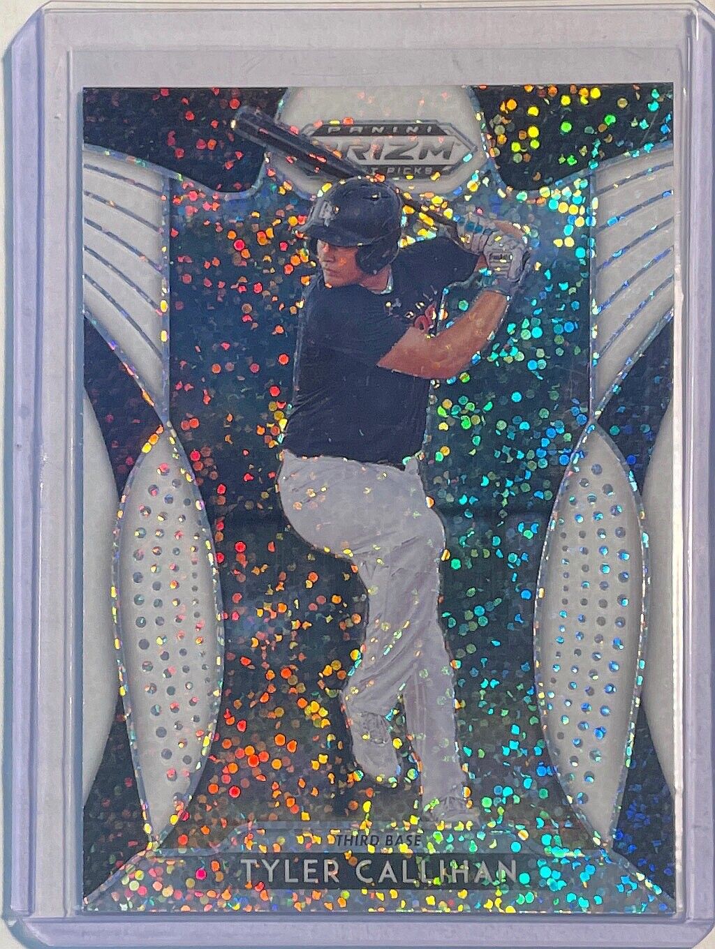 TYLER CALLIHAN 2019 PANINI PRIZM DRAFT PICKS PROSPECT WHITE SPARKLE PRIZM #92