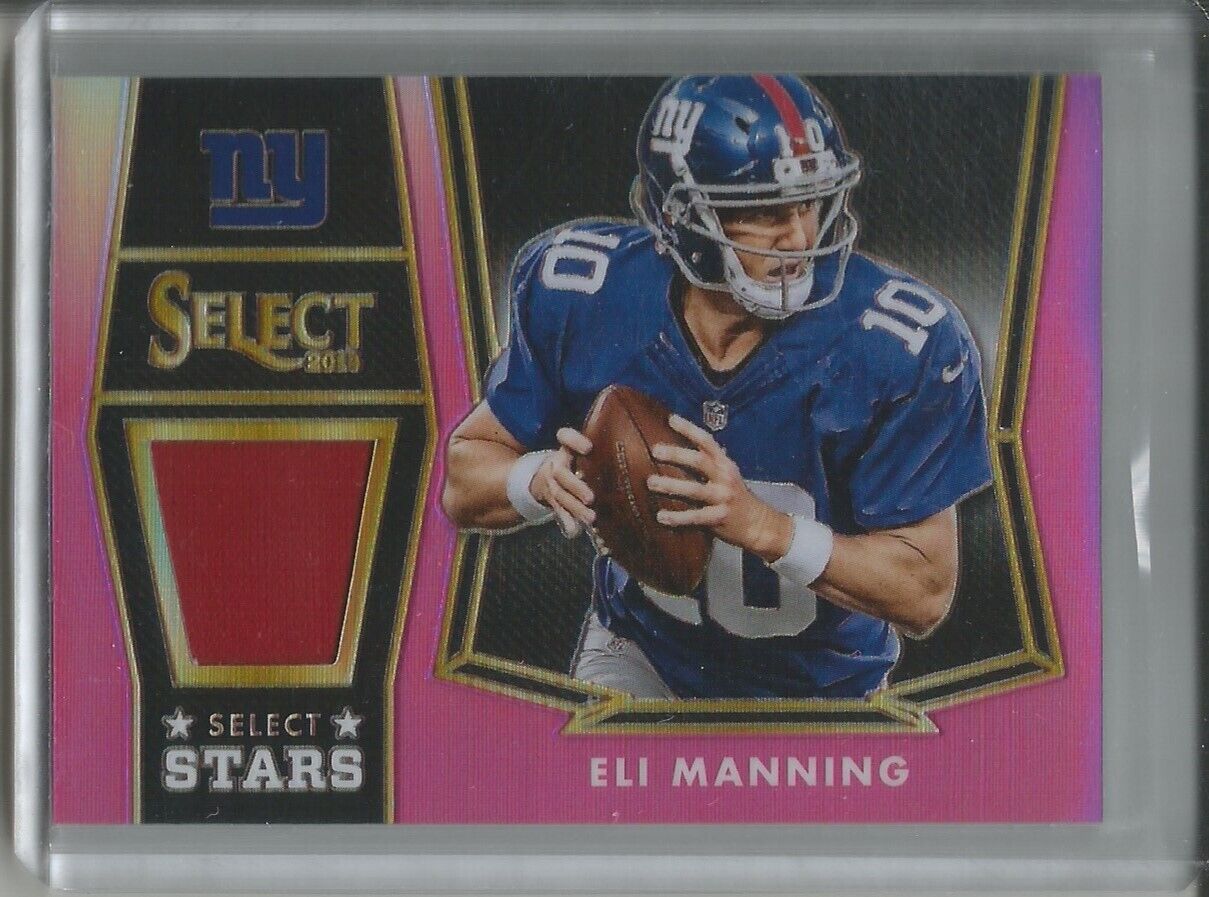 1/1 ELI MANNING 2014 PANINI SELECT STARS JERSEY PINK PRIZM #D 10/99 JERSEY #10!!
