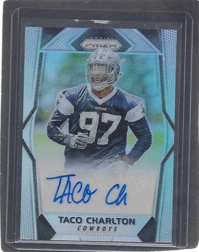 TACO CHARLTON 2017 PANINI PRIZM COWBOYS ROOKIE AUTO RC