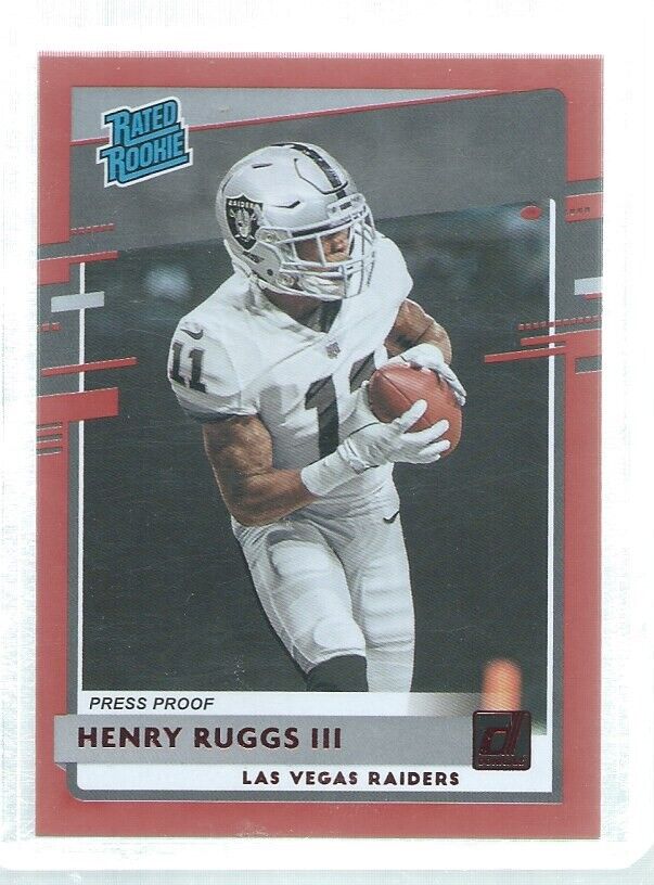 HENRY RUGGS III 2020 DONRUSS RATED ROOKIE PRESS PROOF RED RC #308