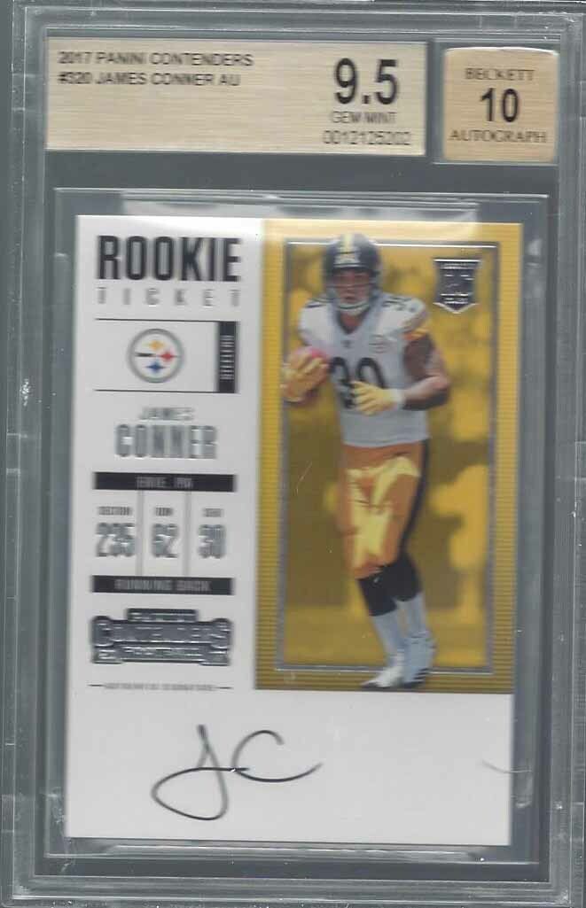JAMES CONNER 2017 CONTENDERS ROOKIE TICKET TRUE RC AUTO #320 BGS 9.5 10 AU POP 7