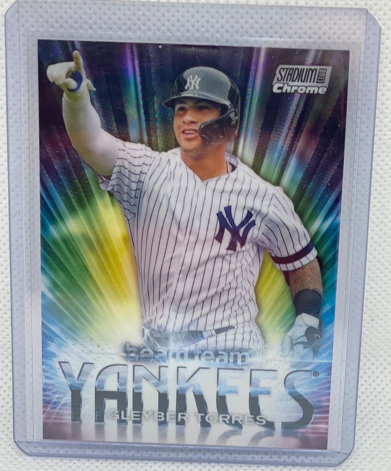 GLEYBER TORRES TOPPS 2020 STADIUM CLUB CHROME BEAM TEAM REFRACTOR #BT-25