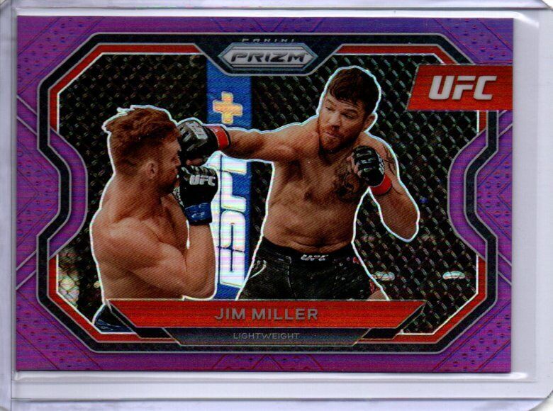 JIM MILLER 2021 PANINI PRIZM UFC PURPLE PRIZM #D 37/149