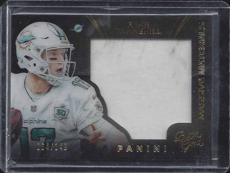 RYAN TANNEHILL 2015 PANINI BLACK GOLD MASSIVE MATERIALS DIRTY GU'D JERSEY /149