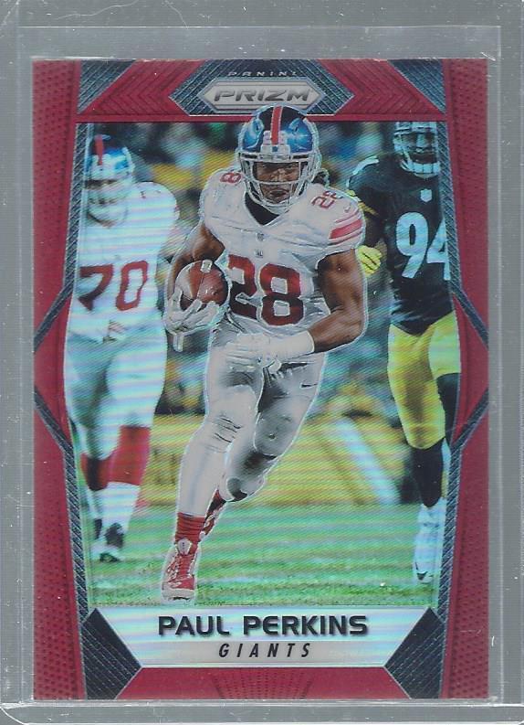 PAUL PERKINS 2017 PANINI PRIZM RETAIL ONLY RED PRIZMS SSP #118