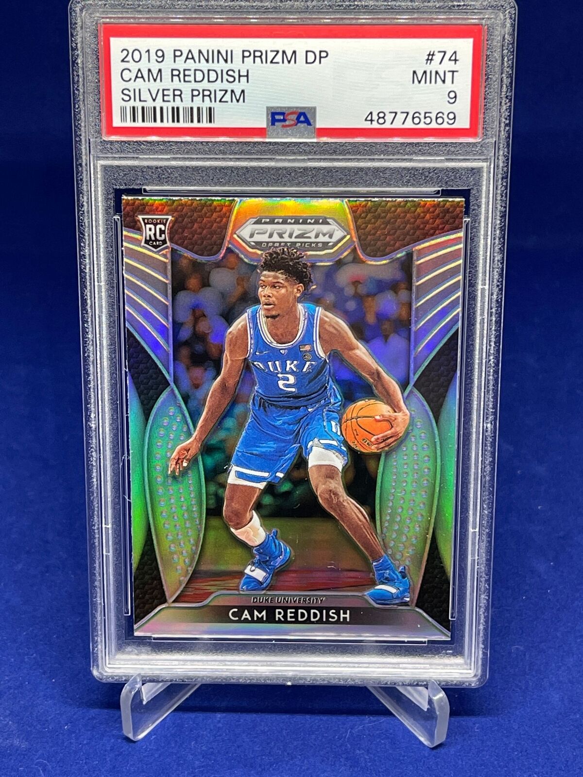 CAM REDDISH 2019-20 PANINI PRIZM DRAFT PICKS SILVER PRIZMS ROOKIE RC #74 PSA 9