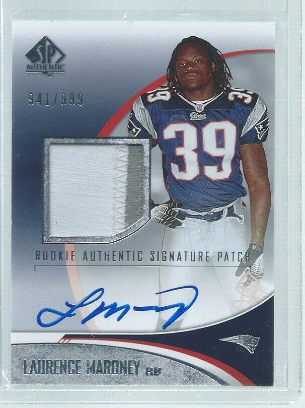 LAURENCE MARONEY 2006 UD SP AUTHENTIC 2 COLOR PATCH ON CARD AUTO RC #D 941/999