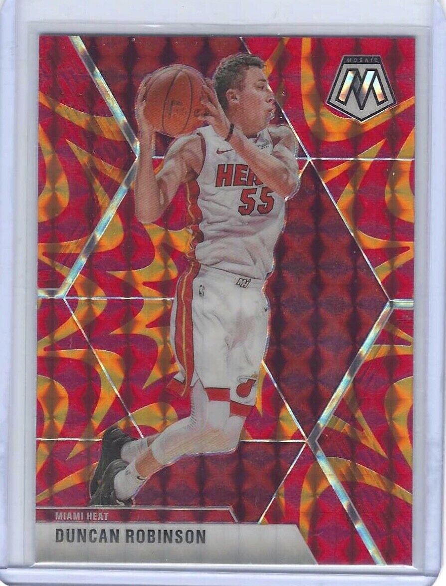 DUNCAN ROBINSON 2019-20 PANINI MOSAIC ORANGE REACTIVE PRIZM RC #170