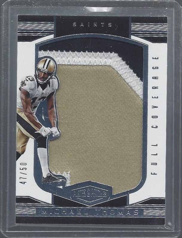 MICHAEL THOMAS 2016 PLATES & PATCHES FULL COVERAGE JUMBO 3 COLOR PATCH RC #D /50