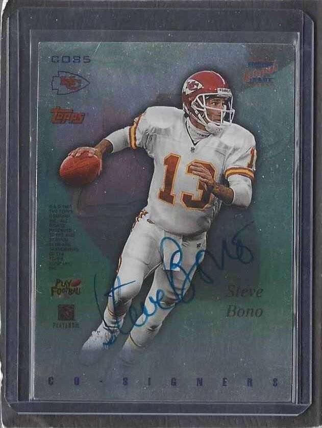 MARVIN HARRISON STEVE BONO 1997 STADIUM CLUB CO-SIGNERS DUAL ON CARD AUTO