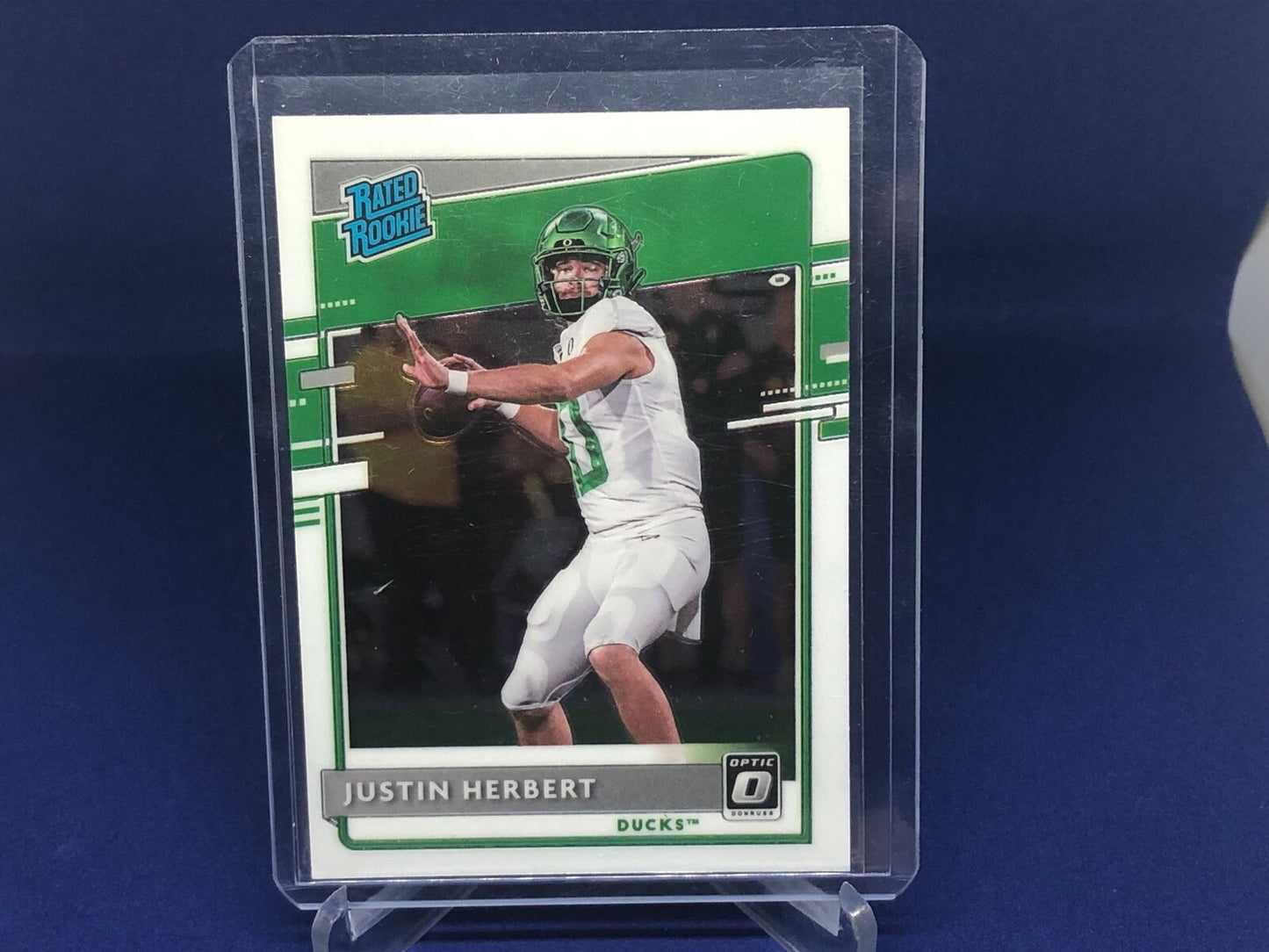 JUSTIN HERBERT 2020 PANINI CHRONICLES DRAFT PICKS DONRUSS OPTIC RATED RC # 4