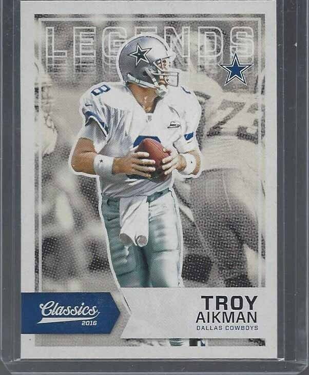 TROY AIKMAN 2016 CLASSICS BLANK BACK SSP RARE SHORT PRINT