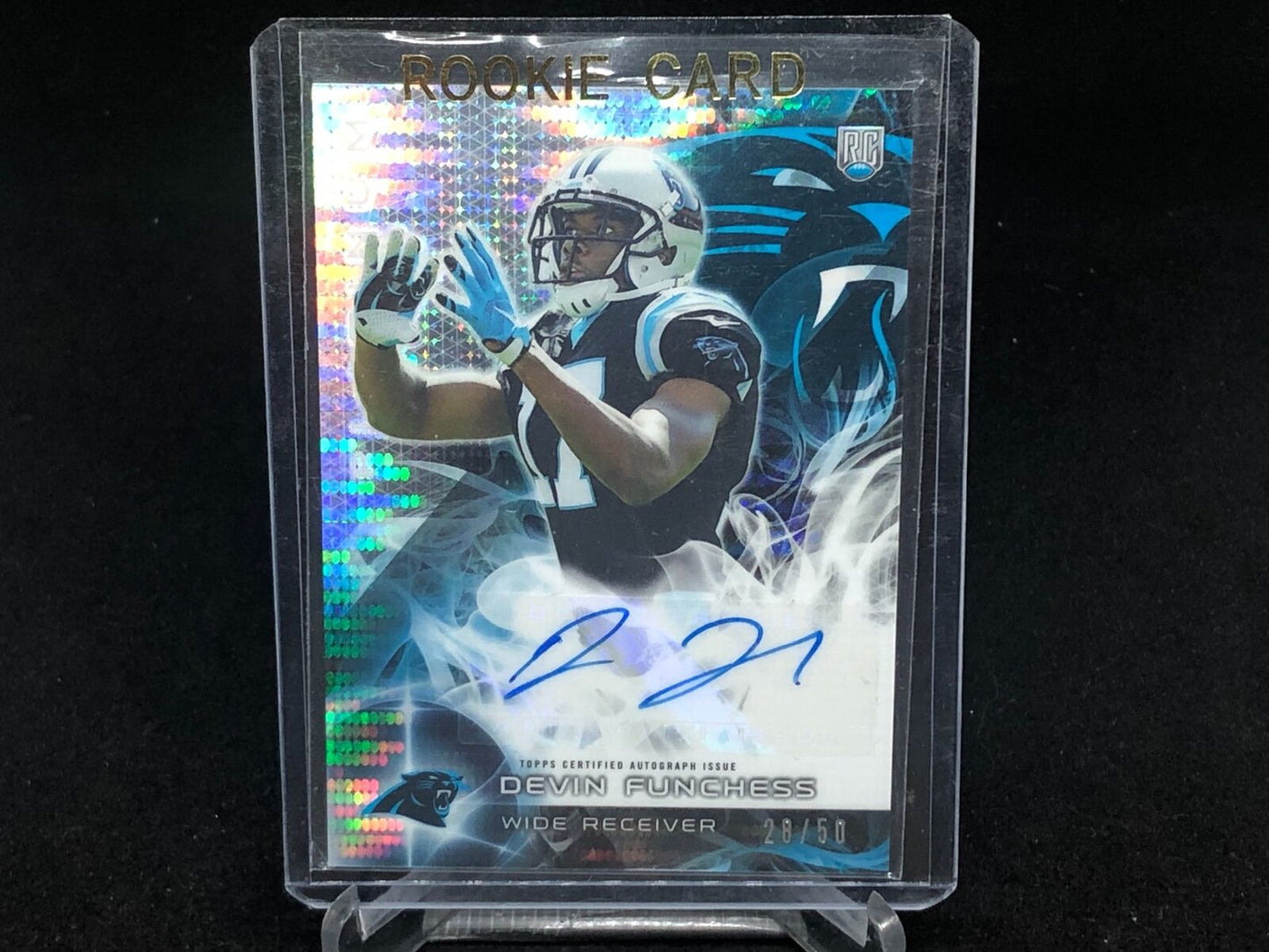 DEVIN FUNCHESS 2015 TOPPS PLATINUM PULSAR REFRACTOR AUTO RC #D 28/50