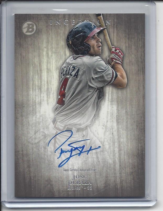 JOSE PERAZA 2014 BOWMAN INCEPTION PROSPECT ON CARD AUTO