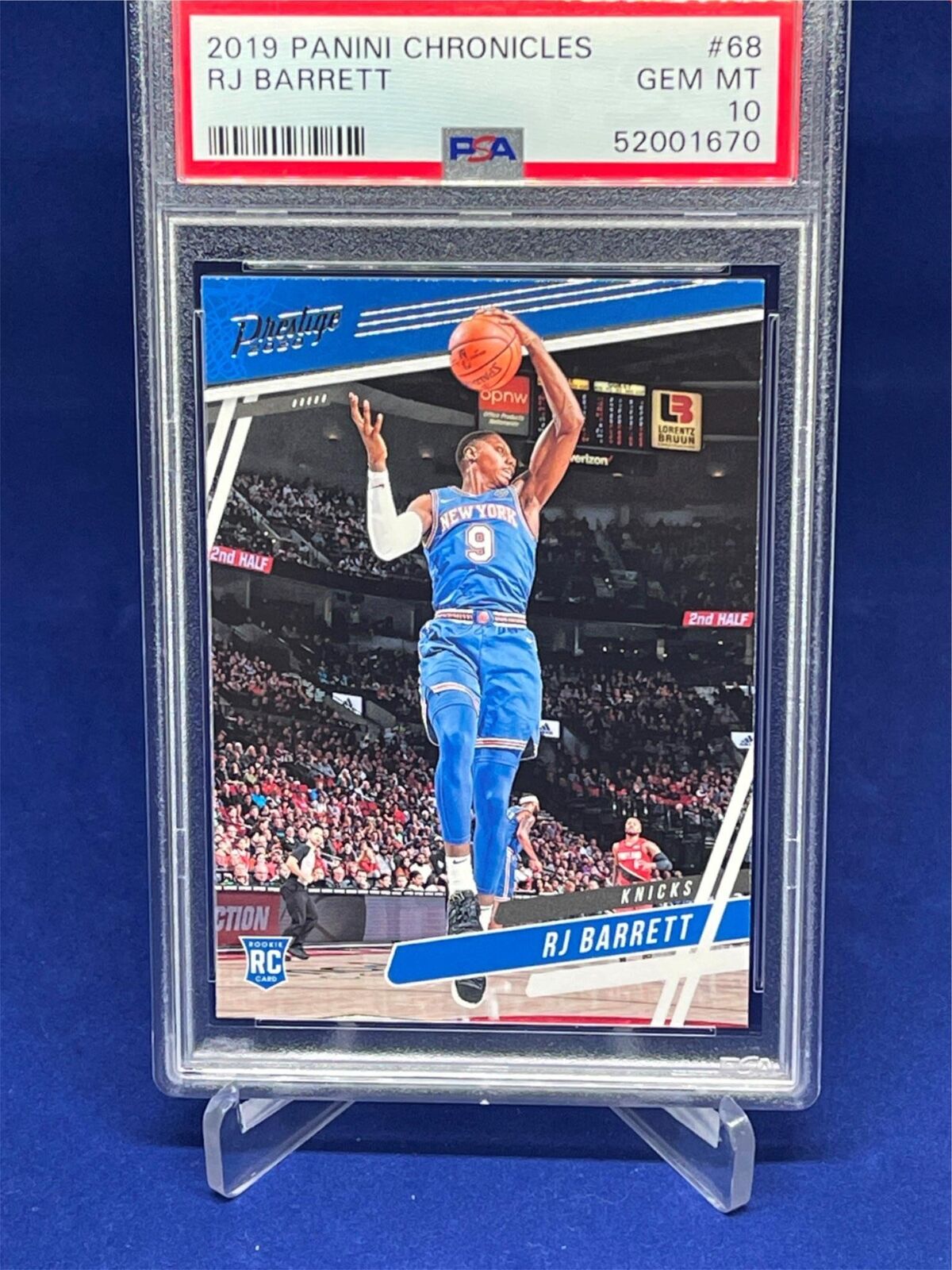 RJ BARRETT 2019-20 PANINI CHRONICLES PRESTIGE ROOKIE RC #68 PSA 10
