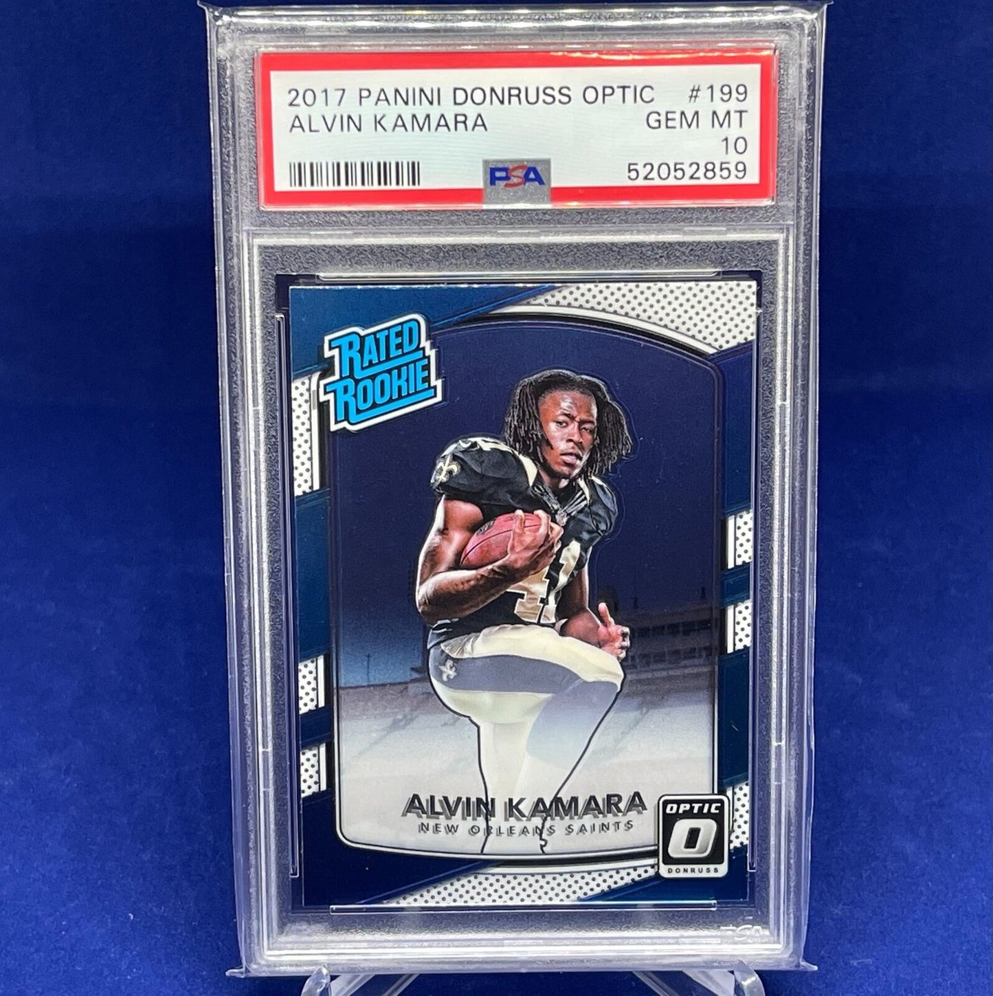 ALVIN KAMARA 2017 PANINI DONRUSS OPTIC RATED ROOKIE RC #199 PSA 10