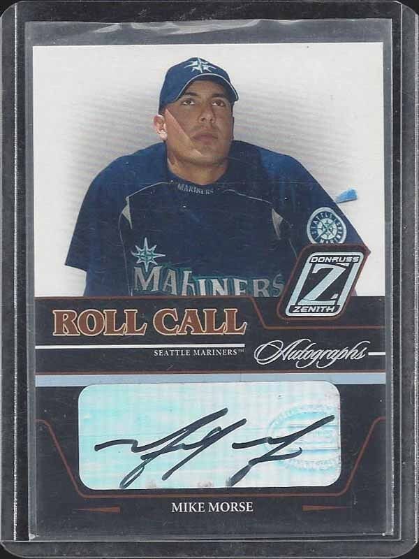 MIKE MORSE 2005 DONRUSS ZENITH ROLL CALL MARINERS AUTO #26