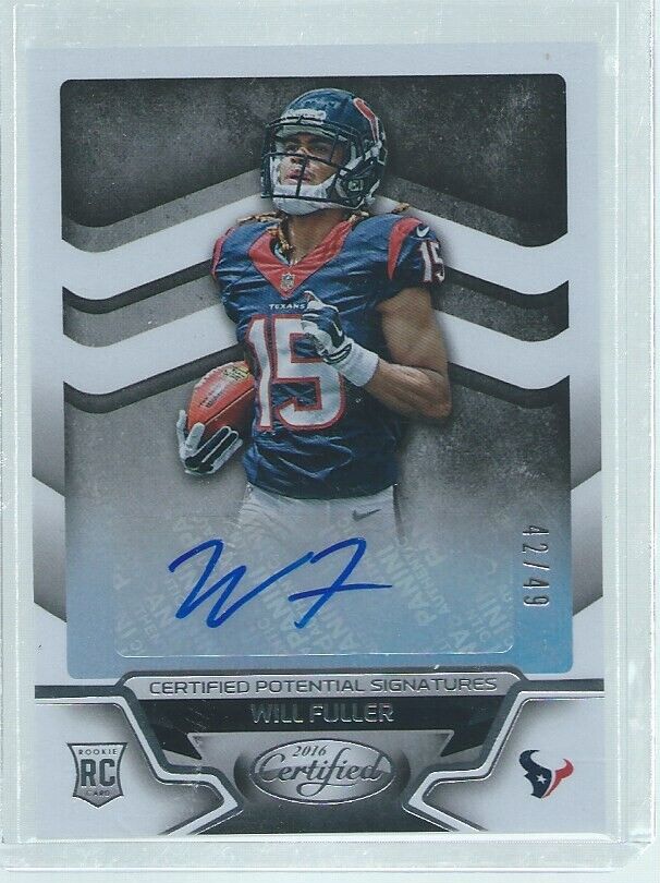 WILL FULLER 2016 PANINI CERTIFIED POTENTIAL AUTO RC #D 42/49