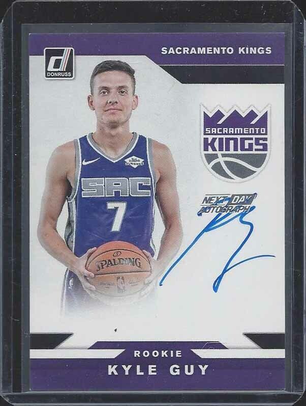 KYLE GUY 2019-20 PANINI DONRUSS NEXT DAY SIGNATURES ON CARD ROOKIE AUTO RC SSP