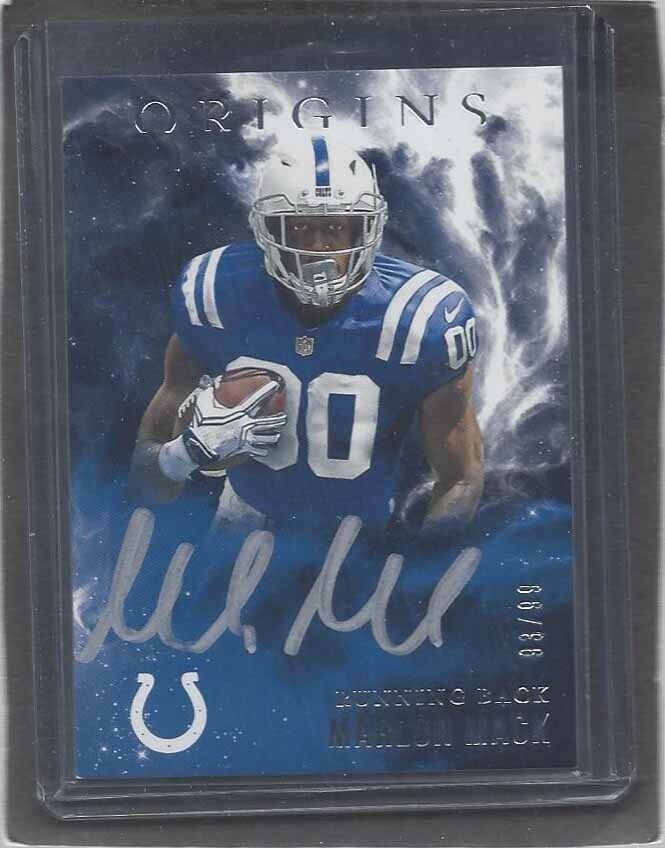 MARLON MACK 2017 PANINI ORIGINS BLACK w/ SILVER INK ON CARD ROOKIE AUTO RC /99