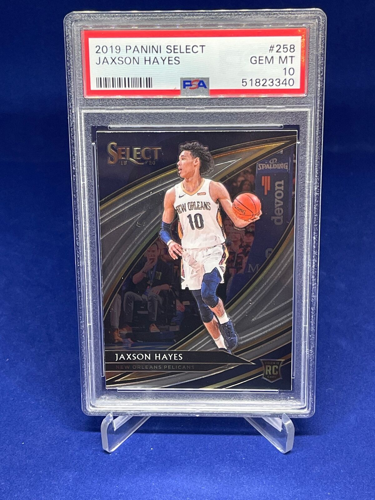 JAXSON HAYES 2019-20 PANINI SELECT ROOKIE COURTSIDE SP RC #258 PSA 10 GEM MINT