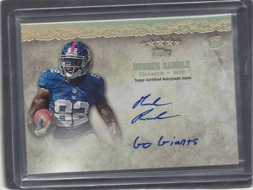 RUEBEN RANDLE 2012 TOPPS FIVE STAR QUOTABLES "GO GIANTS" INSCRIBED AUTO RC /25