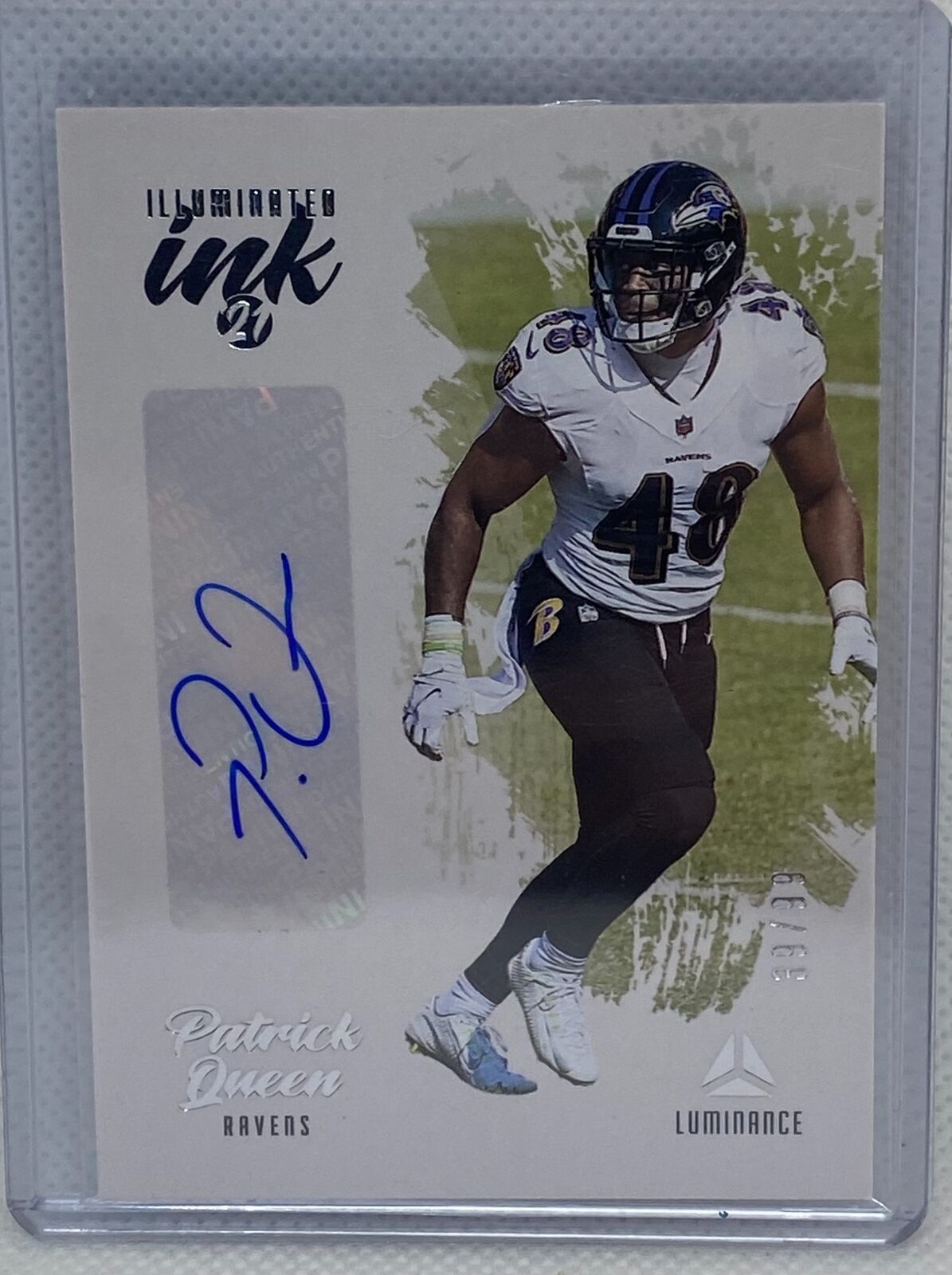 PATRICK QUEEN 2021 PANINI LUMINANCE ILLUMINATION INK AUTO #D 39/99
