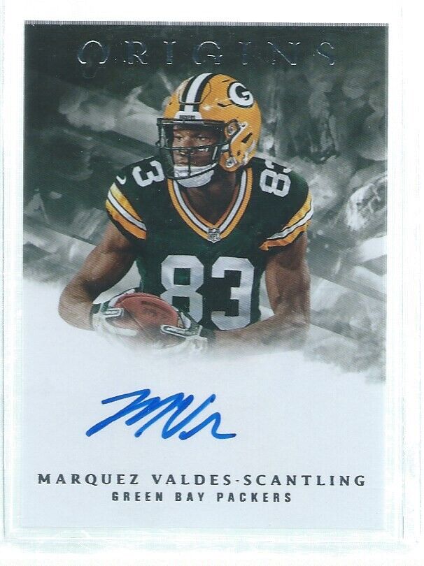MARQUEZ VALDES-SCANTLING 2018 PANINI ORIGINS ON CARD AUTO RC