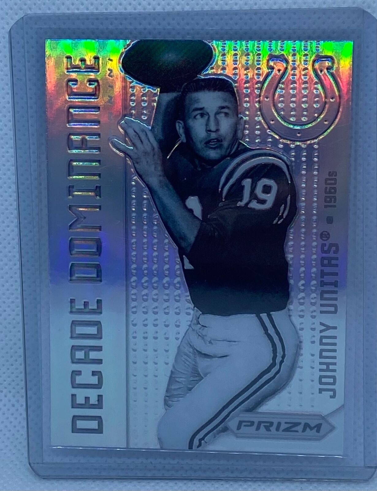 JOHNNY UNITAS 2012 PANINI PRIZM DECADE OF DOMINANCE SILVER PRIZMS SP #6