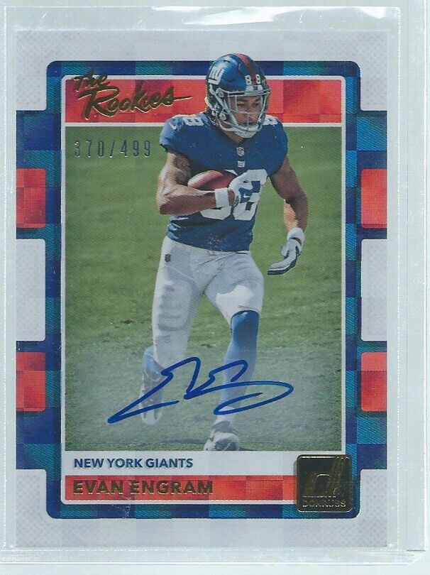 EVAN ENGRAM 2017 PANINI DONRUSS THE ROOKIES AUTO RC #D 370/499