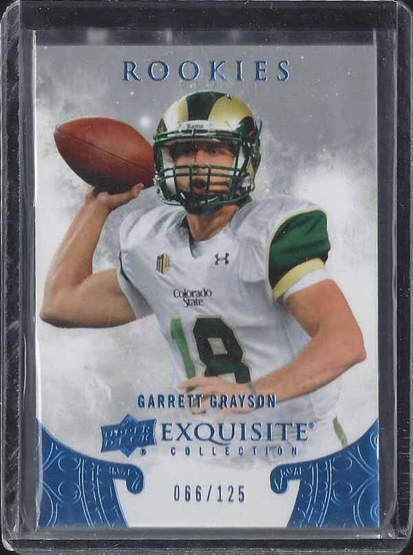 GARRETT GRAYSON 2014 UD EXQUISITE XRC ADVANCE COLORADO STATE ROOKIE RC #D 66/125
