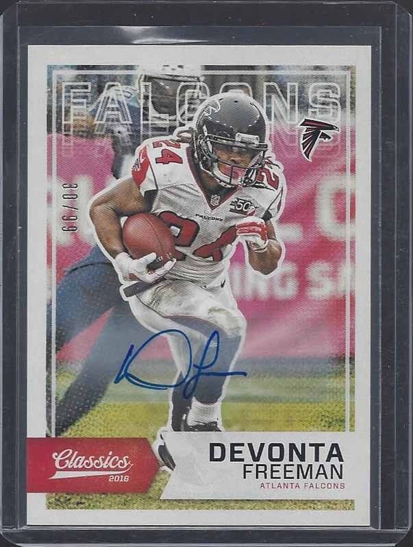 DEVONTA FREEMAN 2016 CLASSICS FALCONS AUTO #D 30/99