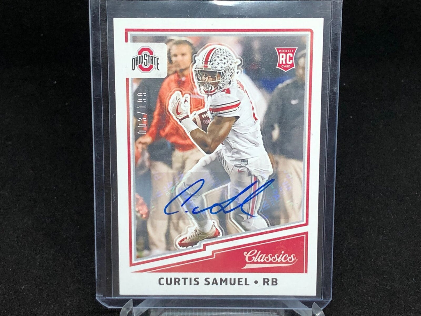CURTIS SAMUEL 2017 PANINI CLASSICS AUTO RC #D 3/199