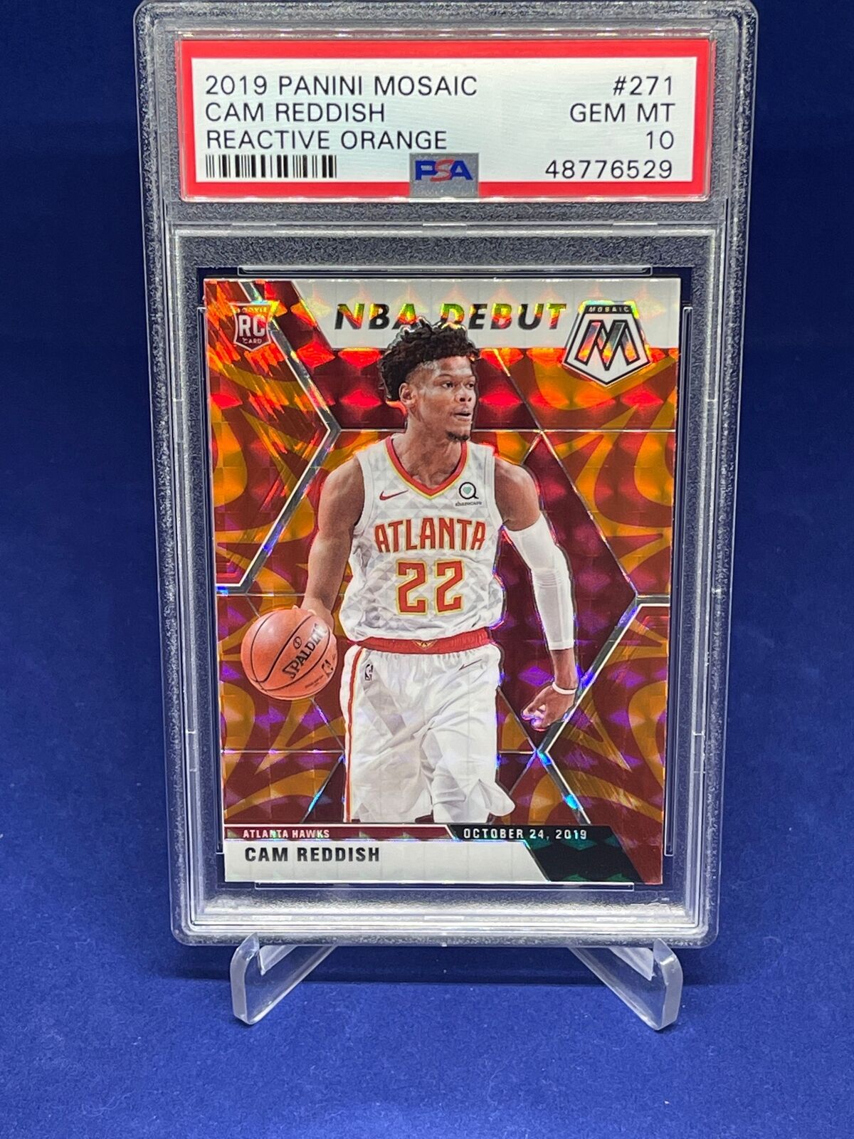 CAM REDDISH 2019-20 PANINI MOSAIC DEBUT REACTIVE ORANGE PRIZM RC #271 PSA 10 GEM