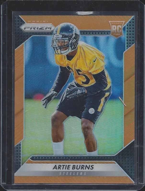ARTIE BURNS 2016 PANINI PRIZM ORANGE PRIZMS REFRACTOR ROOKIE RC #D 261/299