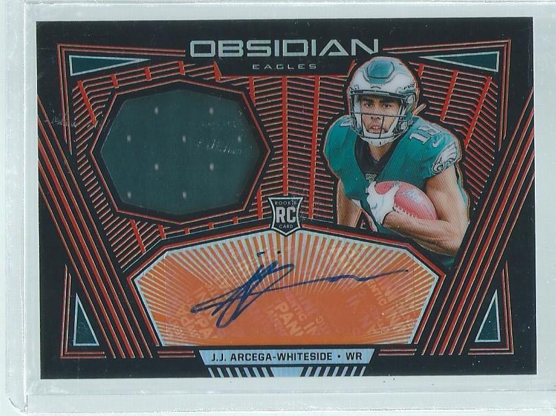 J.J. ARCEGA-WHITESIDE 2019 PANINI OBSIDIAN JERSEY AUTO RED RC #D 25/75