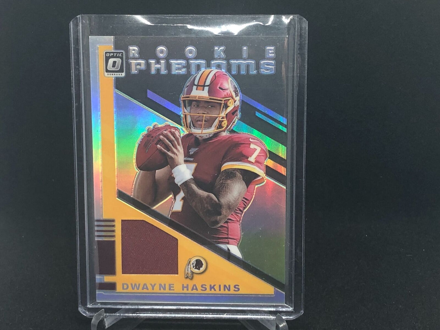 DWAYNE HASKINS 2019 DONRUSS OPTIC ROOKIE PHENOMS PRIZM SILVER JERSEY RELIC RC