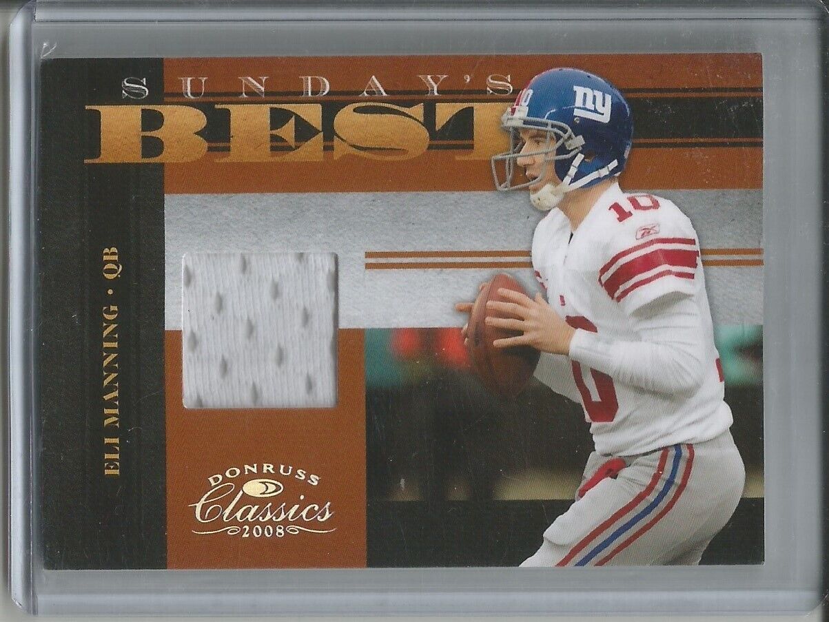 1/1 ELI MANNING 2008 CLASSICS SUNDAY'S BEST JERSEY #D 10/250 HIS JERSEY #10 !!!!