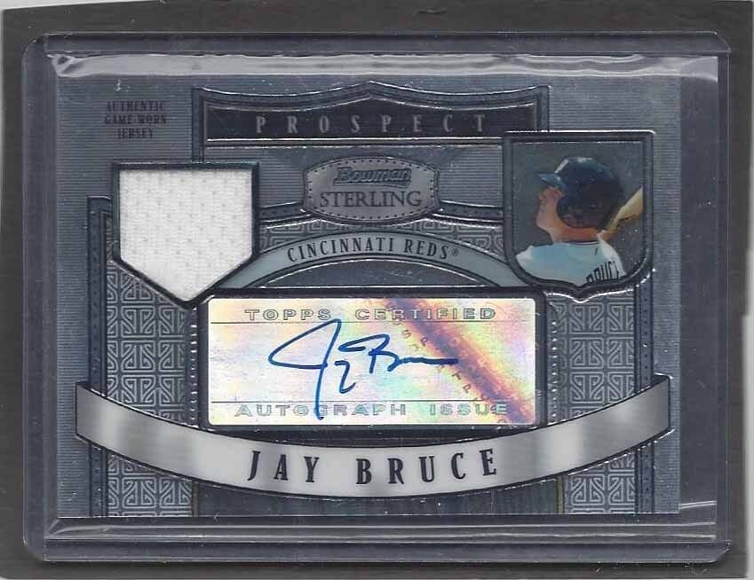 JAY BRUCE 2007 BOWMAN STERLING PROSPECTS REDS PROSPECT JERSEY AUTO