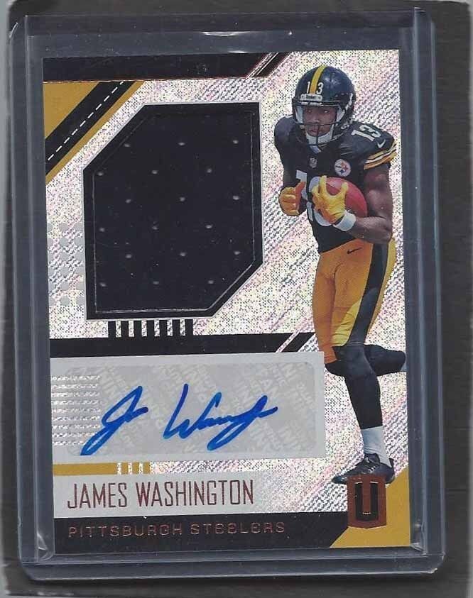 JAMES WASHINGTON 2018 PANINI UNPARALLELED PITTSBURGH STEELERS JERSEY AUTO RC
