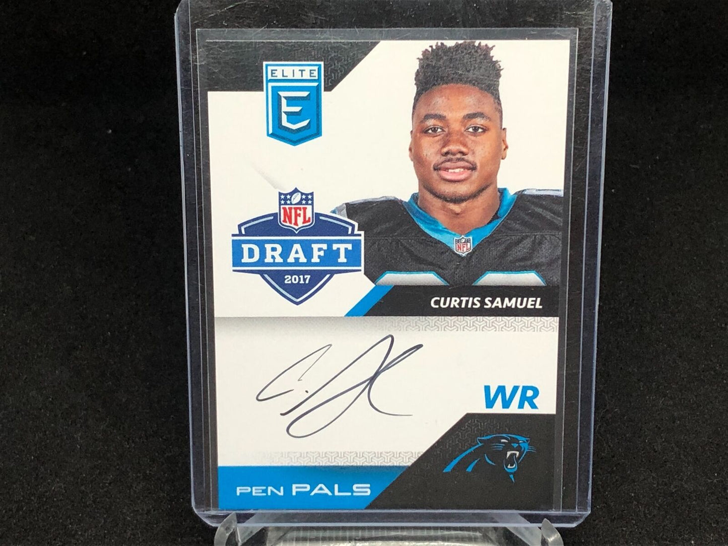 CURTIS SAMUEL 2017 PANINI ELITE PEN PALS ON CARD AUTO RC