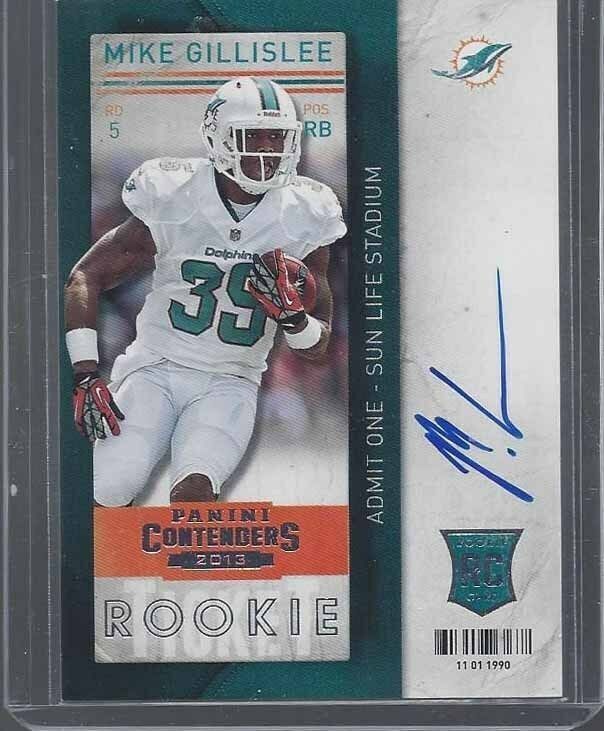 MIKE GILLISLEE 2013 CONTENDERS ROOKIE TICKET ON CARD TRUE RC AUTO #227