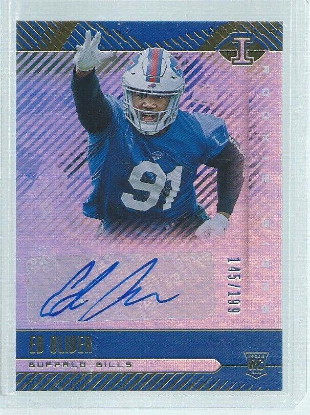ED OLIVER 2019 PANINI ILLUSIONS ROOKIE SIGNS AUTO RC #D 145/199