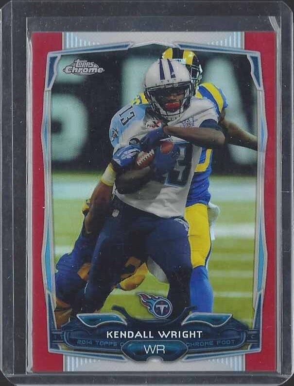 1/1 KENDALL WRIGHT 2014 TOPPS CHROME RED REFRACTOR #D 13/25 HIS JERSEY #13 !!