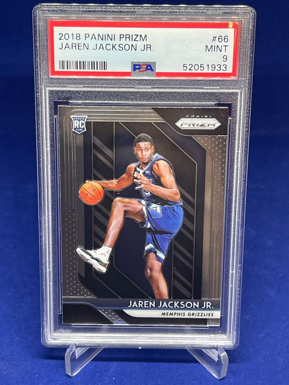 JAREN JACKSON JR 2018-19 PANINI PRIZM ROOKIE RC #66 PSA 9 MINT