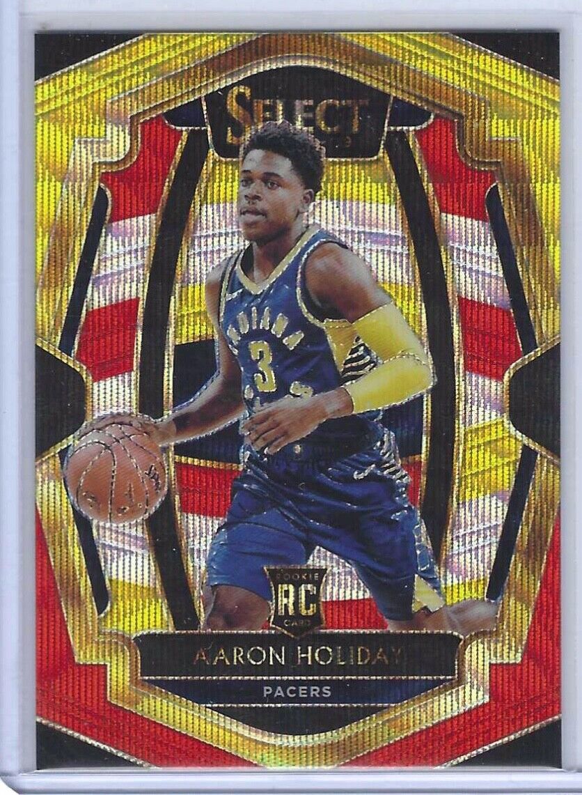 AARON HOLIDAY 2018-19 PANINI SELECT TRI COLOR PRIZM PREMIER ROOKIE RC #126