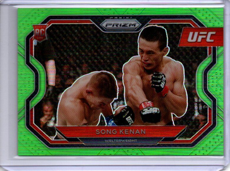 SONG KENAN 2021 PANINI PRIZM UFC NEON GREEN PRIZM RC #D 29/75