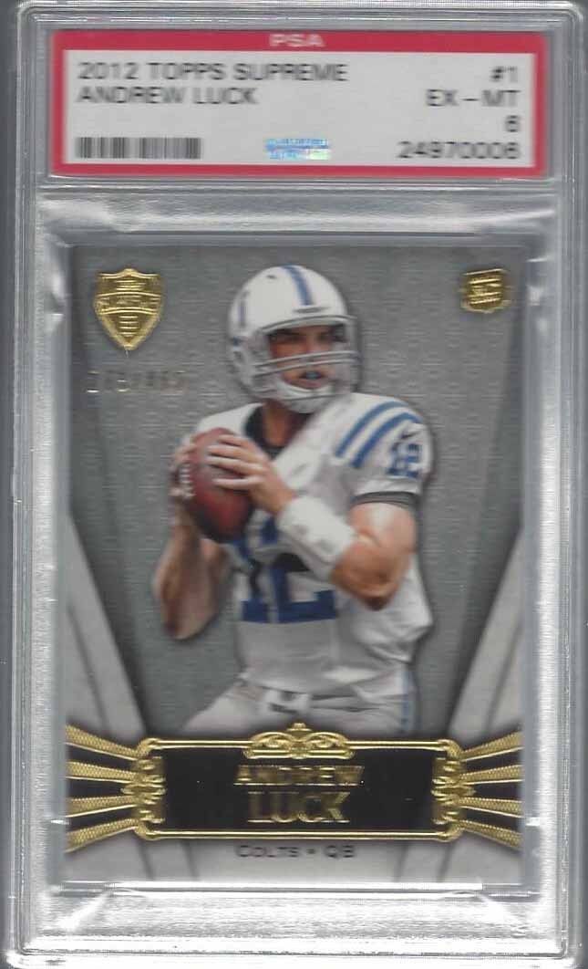 ANDREW LUCK 2012 TOPPS SUPREME INDIANAPOLIS COLTS RC #D 273/462 PSA 6 EX-MT