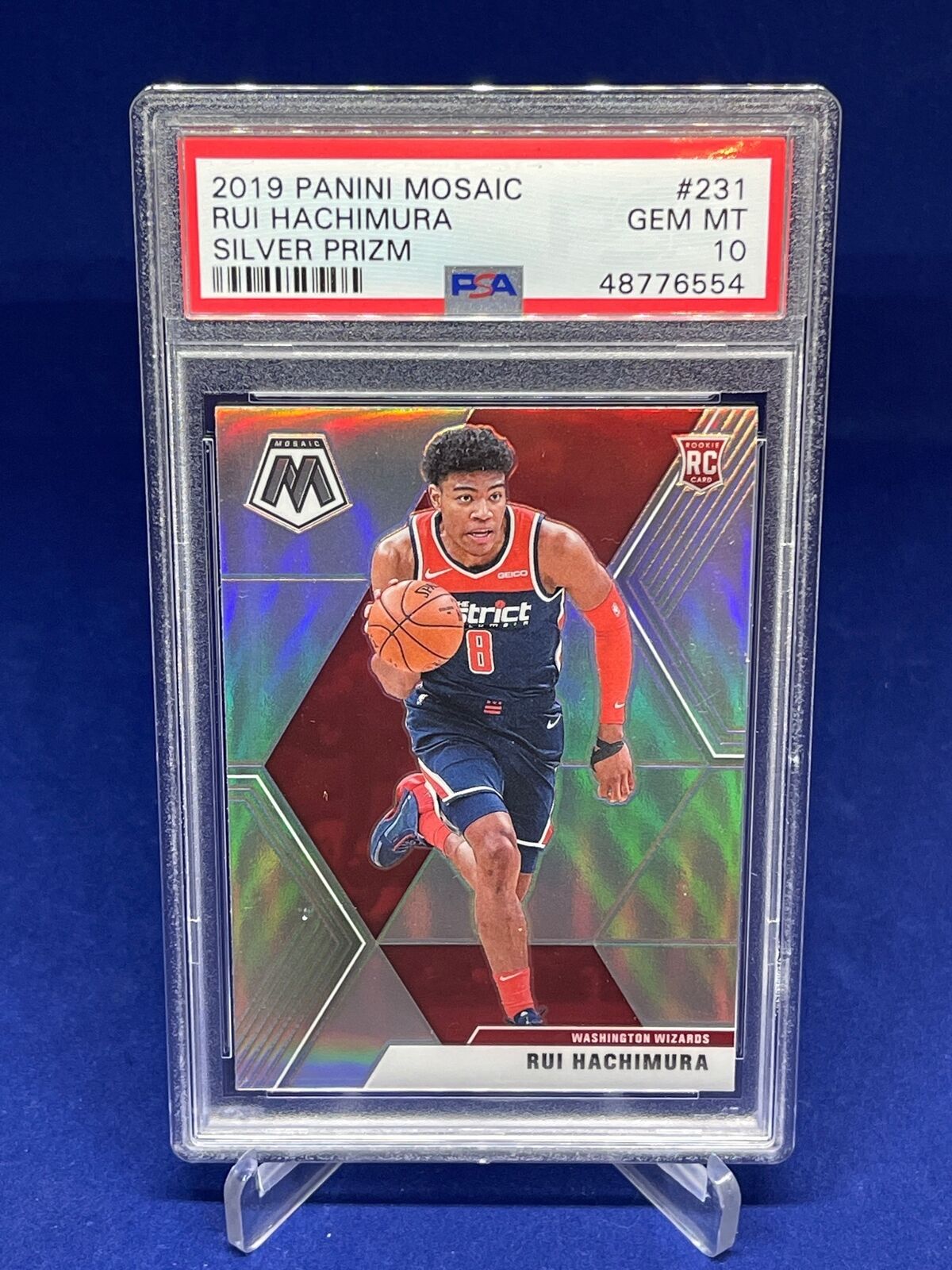 RUI HACHIMURA 2019-20 PANINI MOSAIC SILVER PRIZMS ROOKIE RC #231 PSA 10 GEM MINT